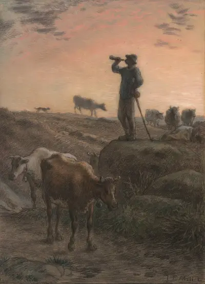 Calling Home the Cows av Jean-François Millet