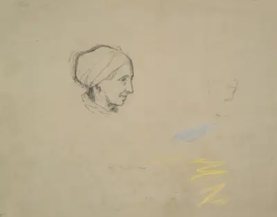 Head of a Peasant Woman av Jean-François Millet