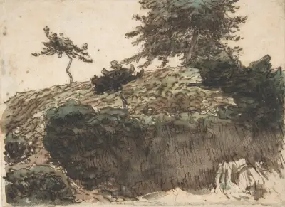 Landscape, Vichy, 1866 – nr 2 av Jean-François Millet