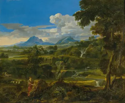 Landscape With Shepherds av Jean-François Millet