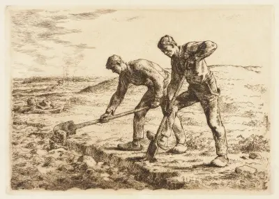 Les Bêcheurs av Jean-François Millet