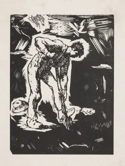Peasant digging av Jean-François Millet