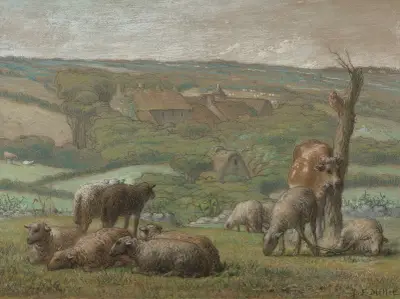 Venkovská krajina, Jean-François Millet