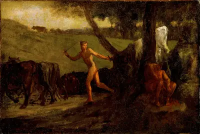 Study For ‘mercury Leading The Cows of Argus To Water’ av Jean-François Millet
