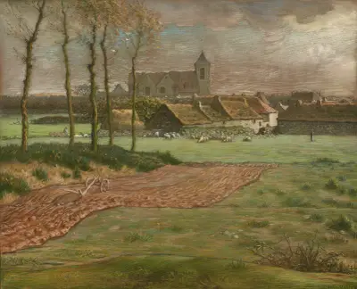 The Church at Chailly av Jean-François Millet