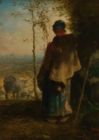 The Little Shepherdess av Jean-François Millet