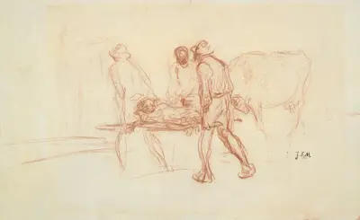 The New Born Calf av Jean-François Millet
