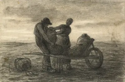 The Potato Harvest (La Récolte des Pommes de Terre) av Jean-François Millet