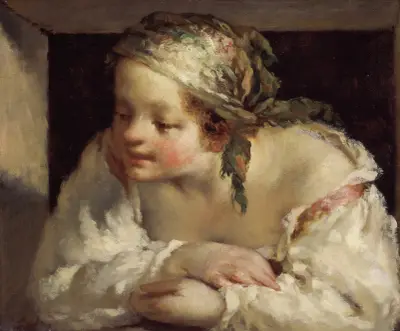 Young Woman av Jean-François Millet