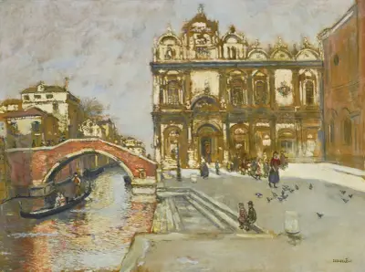 Campo San Giovanni e Paolo, Venedig av Jean François Raffaëlli