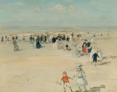 Promenad vid lågvatten av Jean François Raffaëlli