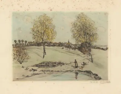 Byn på kullen av Jean François Raffaëlli