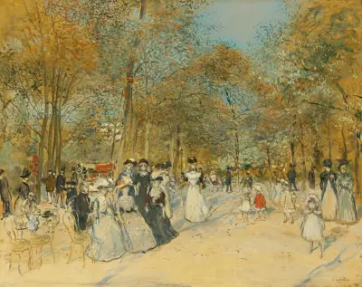 Les Champs-Élysées av Jean François Raffaëlli