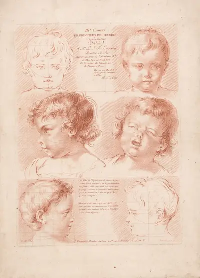 Six children’s heads av Louis-François Roubiliac