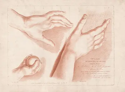 Three hands av Louis-François Roubiliac