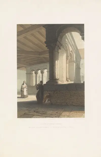 Cloister of St Gertude at Nivelles av François Stroobant