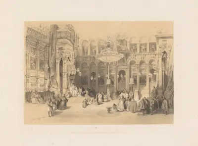 Intérieur de l’église Grecque du Saint-Sépulcre av François Stroobant