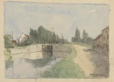 Kanalen från Leuven till Mechelen (slussen) av Jean-François Taelemans