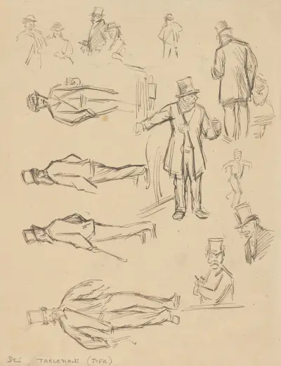 Studier av mansfigurer av Jean-François Taelemans