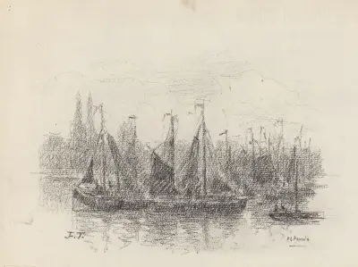 Ostende – fiskebåtar av Jean-François Taelemans