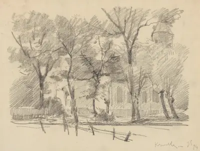 Park und Sint-Margaretha-Kirche in Knocke (Knokke) von Jean-François Taelemans