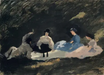 Breakfast at the Border of a Wood av Frank Buchser