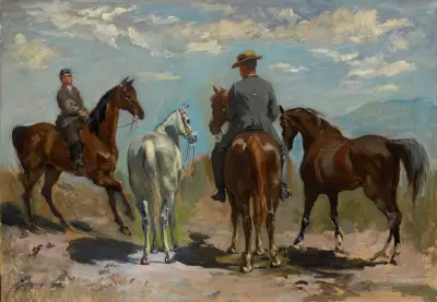 Horses and Riders av Frank Buchser