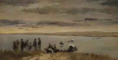 Passage vid Platte River av Frank Buchser