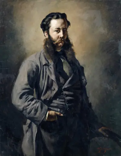 Portrait on an Unknown Englishman av Frank Buchser