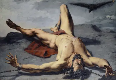 Prometheus Forged on a Rock av Frank Buchser