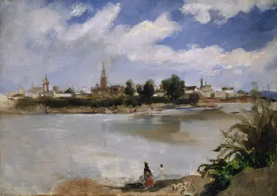 View of Seville Across the Guadalquivir av Frank Buchser