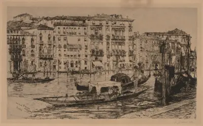 Grand Canal, Venice, 1889 av Frank Duveneck