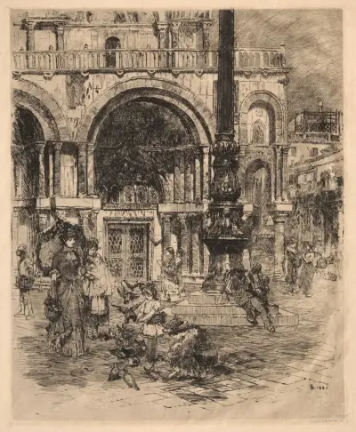 Piazza San Marco, Venice av Frank Duveneck