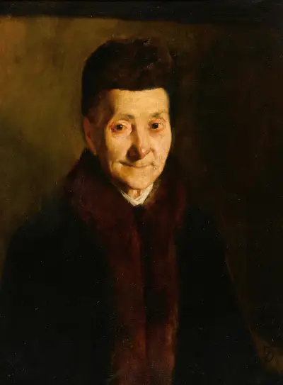 Porträtt av en äldre dam av Frank Duveneck