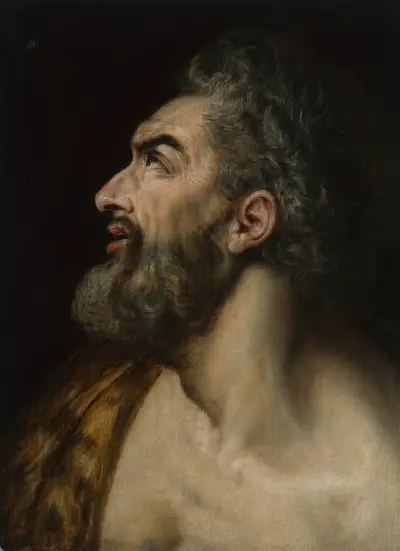 Study Head of a Bearded Man av Frans Floris