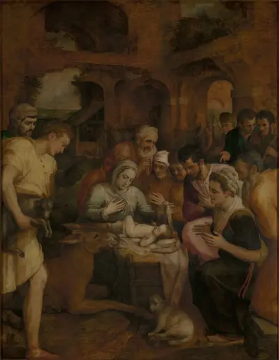 The Adoration of the Shepherds av Frans Floris