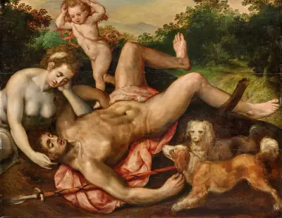 The Death of Adonis av Frans Floris
