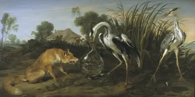 Fable of the Fox and the Heron av Frans Snyders