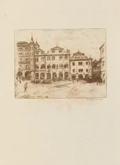 A Radecký Square scene av Tavík František Šimon
