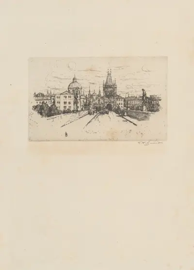 The Knights of the Cross Square with the Charles Bridge av Tavík František Šimon