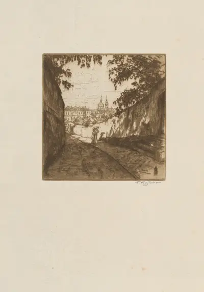 Vlašská Street at the foot of the Petřín av Tavík František Šimon