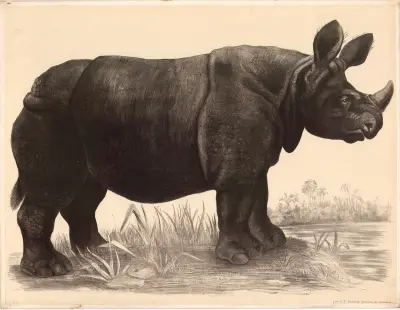 Nashorn (Rhinoceros indicus) av Franz Engleder