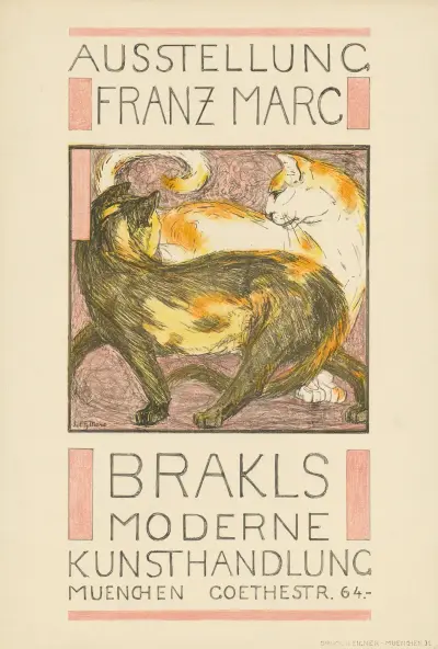Ausstellung Franz Marc. Brakls Moderne Kunsthandlung München av Franz Marc