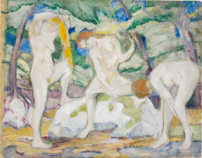 Badende Frauen av Franz Marc