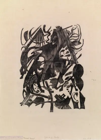 Birth of the Wolves av Franz Marc