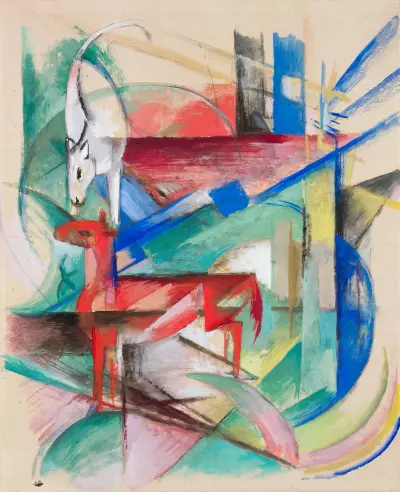 Composition with Animals II av Franz Marc