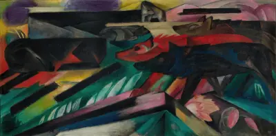Die Wölfe (Balkankrieg) [The Wolves (Balkan War)] av Franz Marc