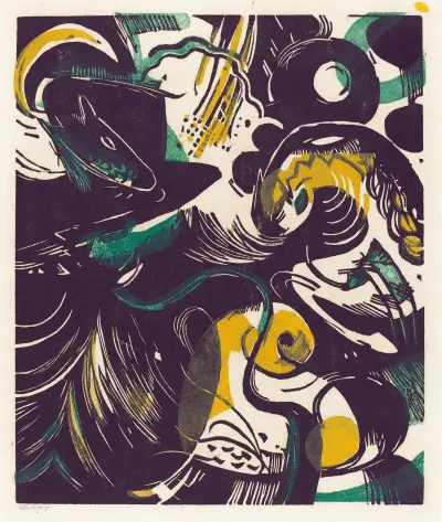 Genesis II (Schopfungsgeschichte II) (April 1914) av Franz Marc
