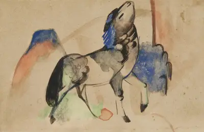 Kleines Fabeltier II (Small Fabulous Beast II) av Franz Marc