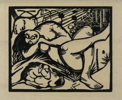 Schlafende Hirtin, 1912 – nr 1 av Franz Marc